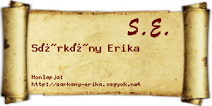 Sárkány Erika névjegykártya